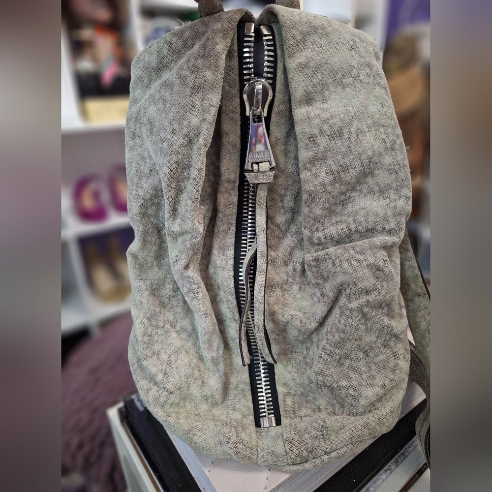 AIMEE Kestenbreg, Stylish Gray Backpack